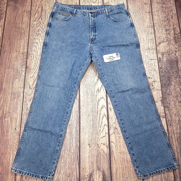 Vintage Wrangler Classic Bootcut Straight Men's Jeans Size 40x32 TEXAS High Rise - Picture 5 of 10
